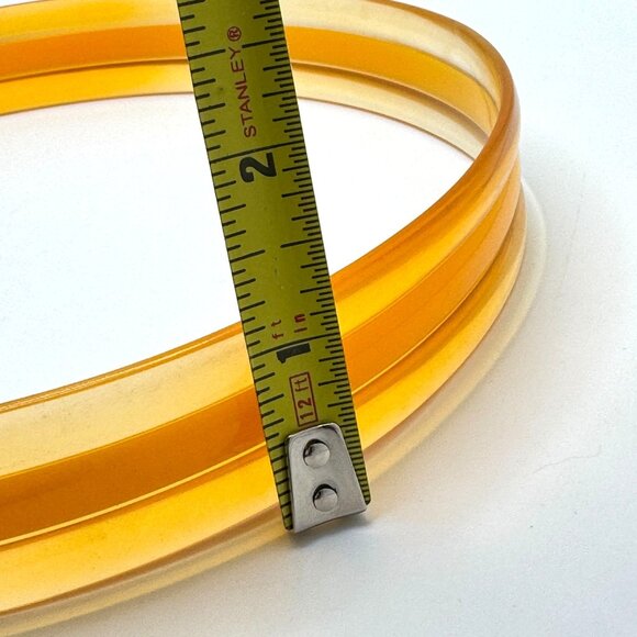 Matsuda Monsieur Nicole Vtg Yellow Vinyl Belt Buckle Japan 25 - 28\